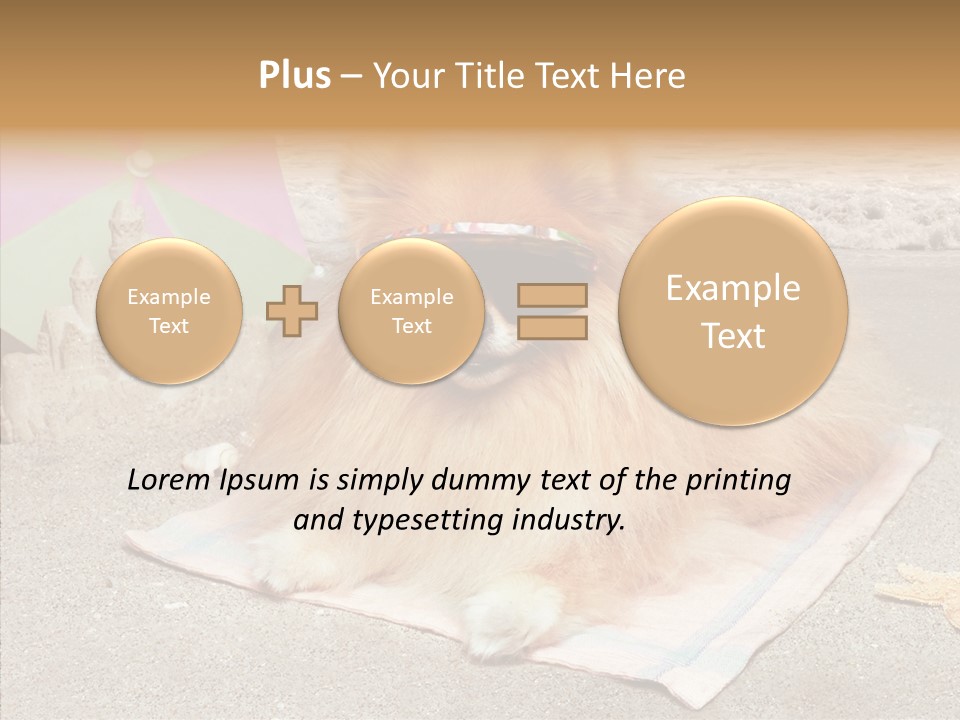 Summer Pomeranian Dog PowerPoint Template