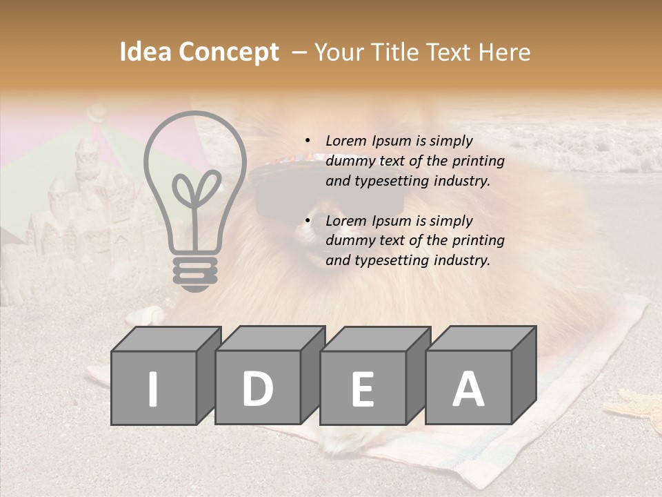 Summer Pomeranian Dog PowerPoint Template