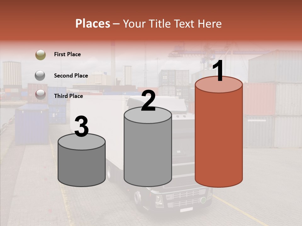 Driving Delivery Truck Vehicle PowerPoint Template