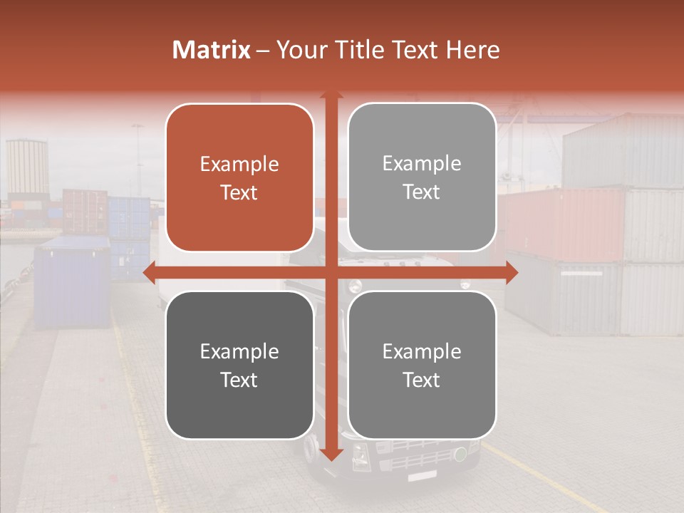 Driving Delivery Truck Vehicle PowerPoint Template