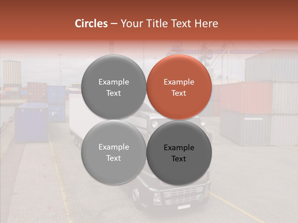 Driving Delivery Truck Vehicle PowerPoint Template