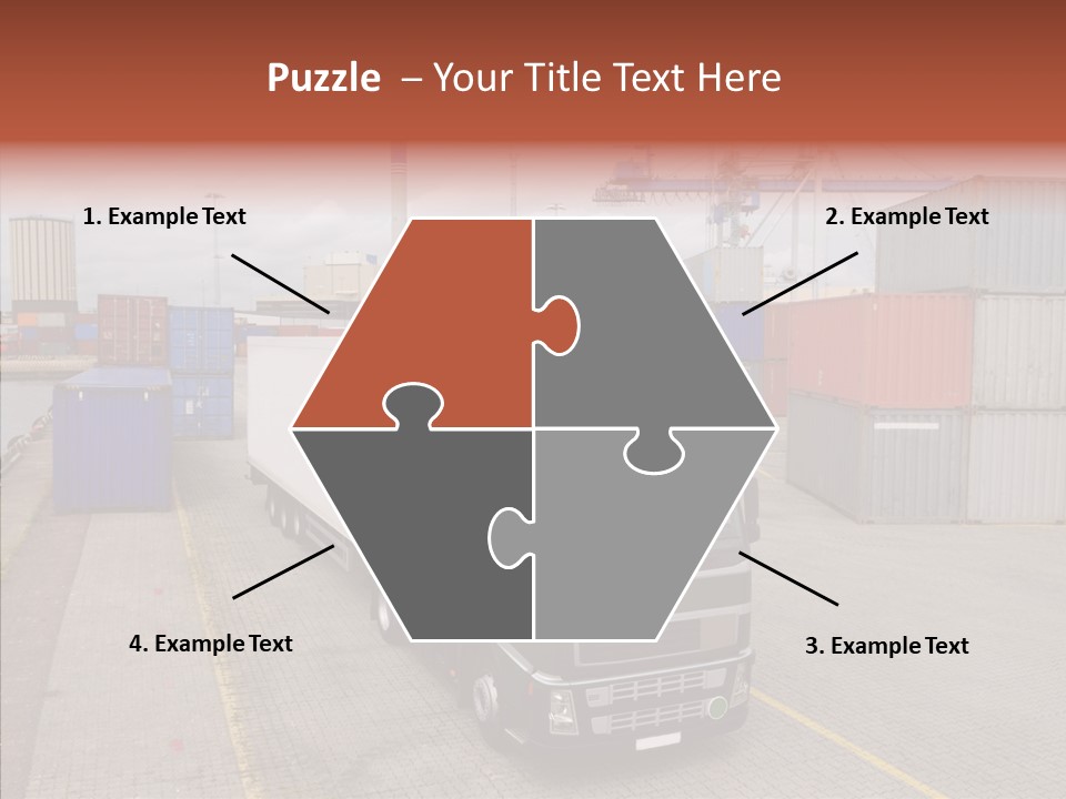 Driving Delivery Truck Vehicle PowerPoint Template