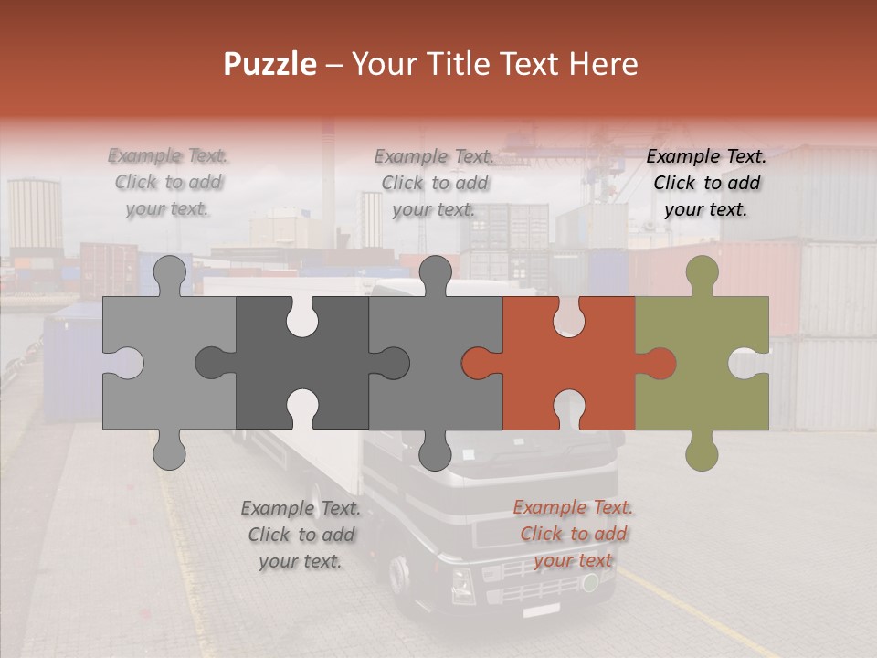 Driving Delivery Truck Vehicle PowerPoint Template