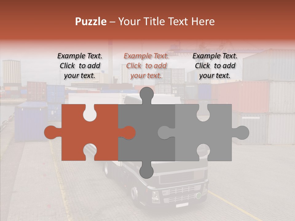 Driving Delivery Truck Vehicle PowerPoint Template