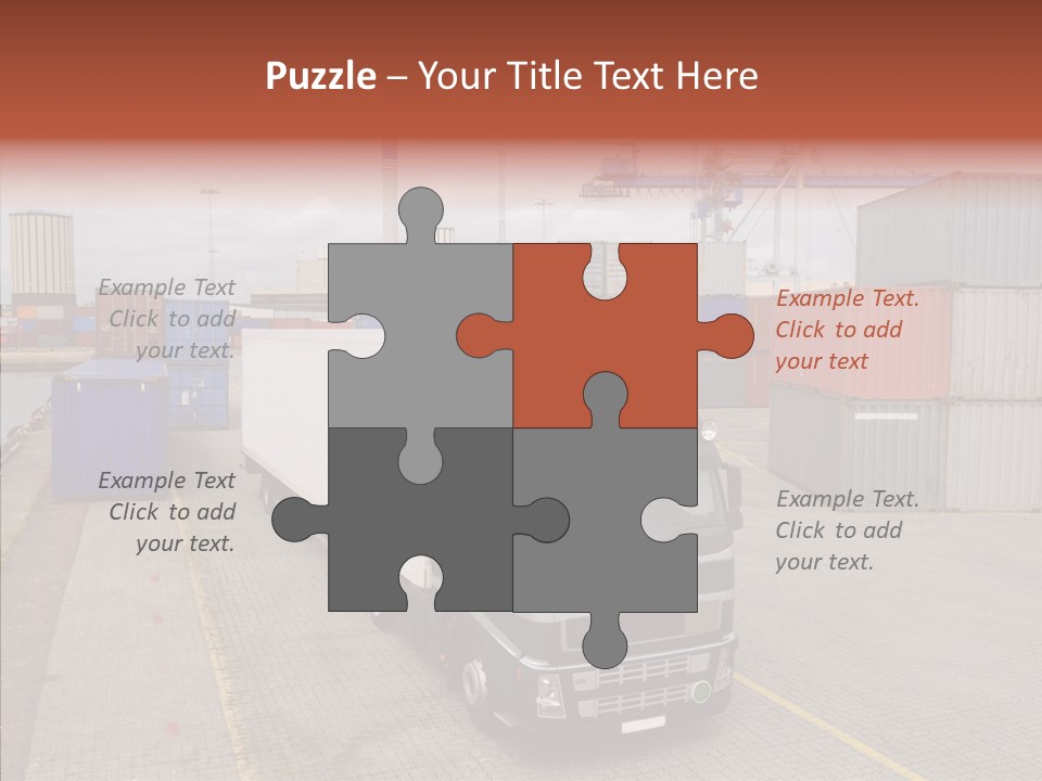 Driving Delivery Truck Vehicle PowerPoint Template