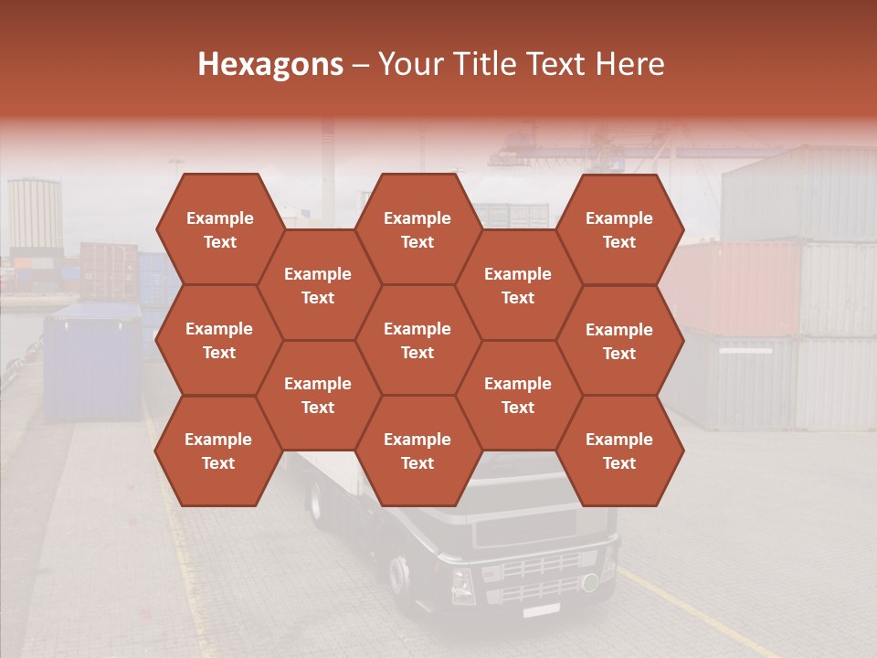 Driving Delivery Truck Vehicle PowerPoint Template