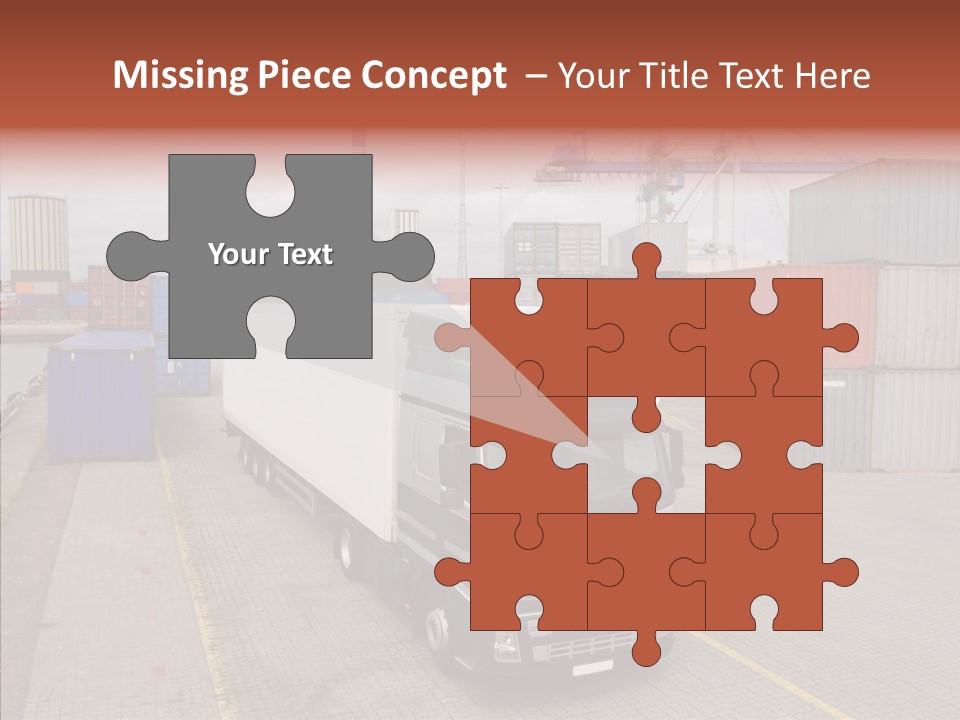 Driving Delivery Truck Vehicle PowerPoint Template