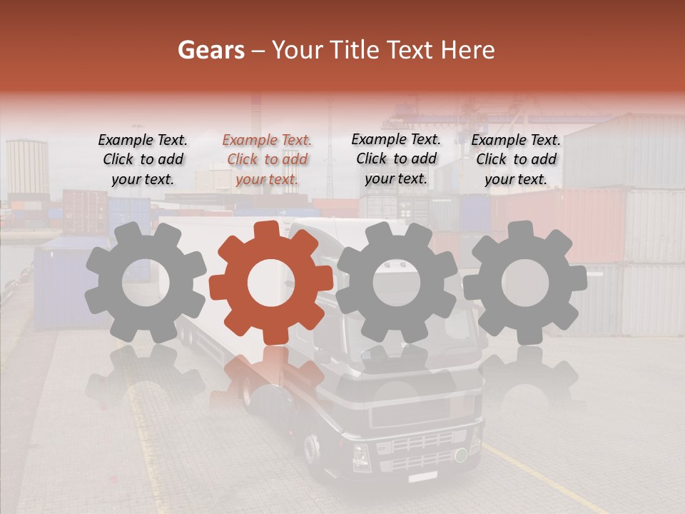 Driving Delivery Truck Vehicle PowerPoint Template