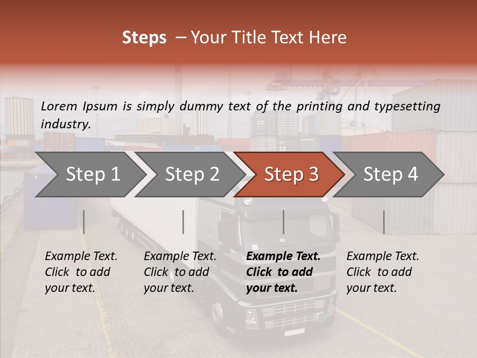 Driving Delivery Truck Vehicle PowerPoint Template