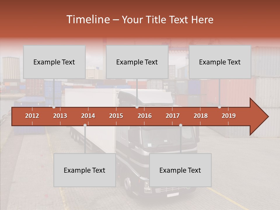 Driving Delivery Truck Vehicle PowerPoint Template