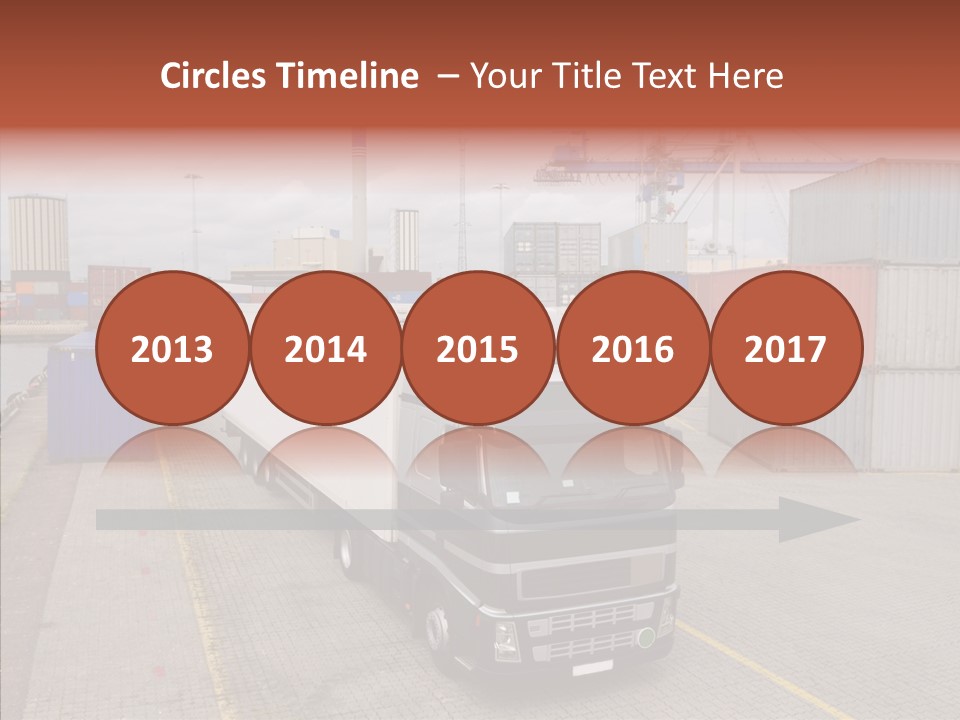 Driving Delivery Truck Vehicle PowerPoint Template