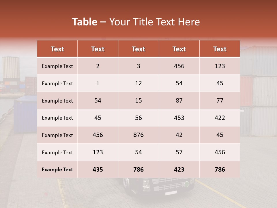 Driving Delivery Truck Vehicle PowerPoint Template