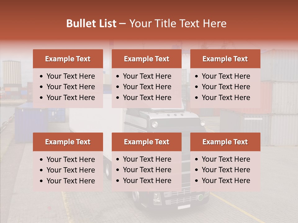 Driving Delivery Truck Vehicle PowerPoint Template