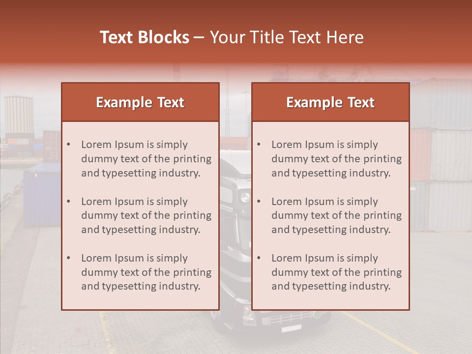 Driving Delivery Truck Vehicle PowerPoint Template