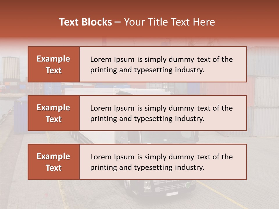 Driving Delivery Truck Vehicle PowerPoint Template