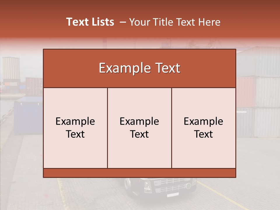 Driving Delivery Truck Vehicle PowerPoint Template