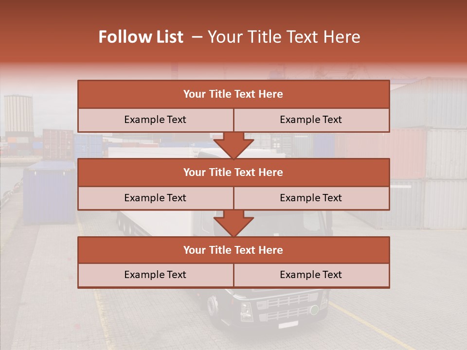 Driving Delivery Truck Vehicle PowerPoint Template