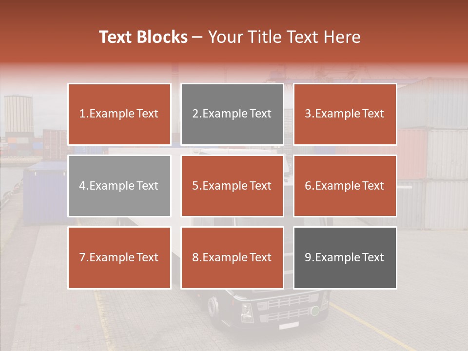 Driving Delivery Truck Vehicle PowerPoint Template