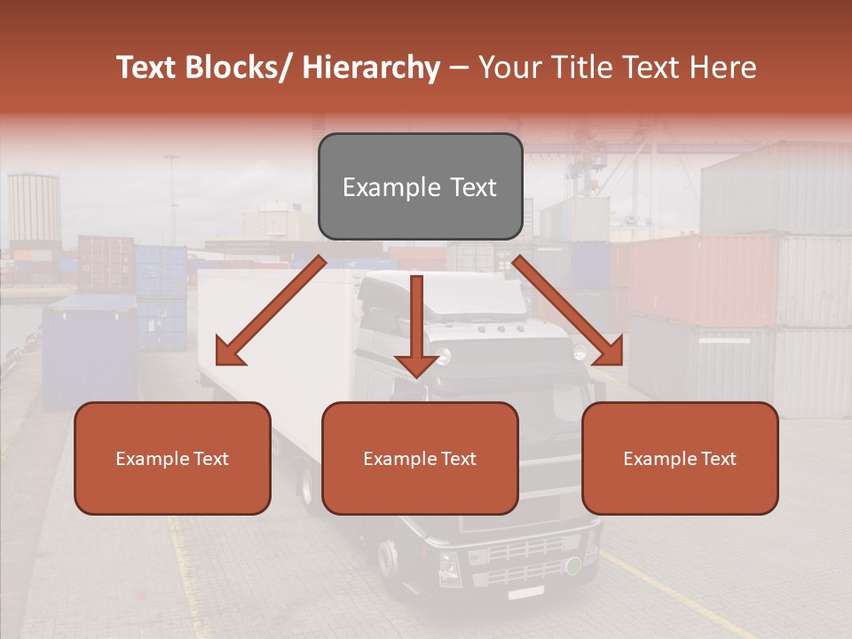 Driving Delivery Truck Vehicle PowerPoint Template