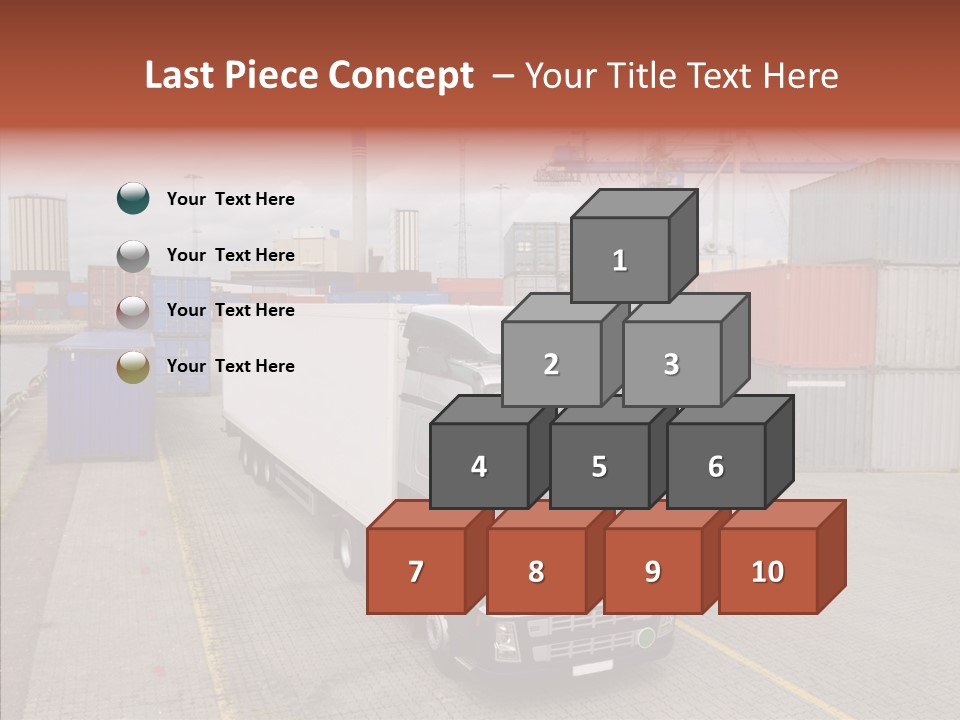 Driving Delivery Truck Vehicle PowerPoint Template