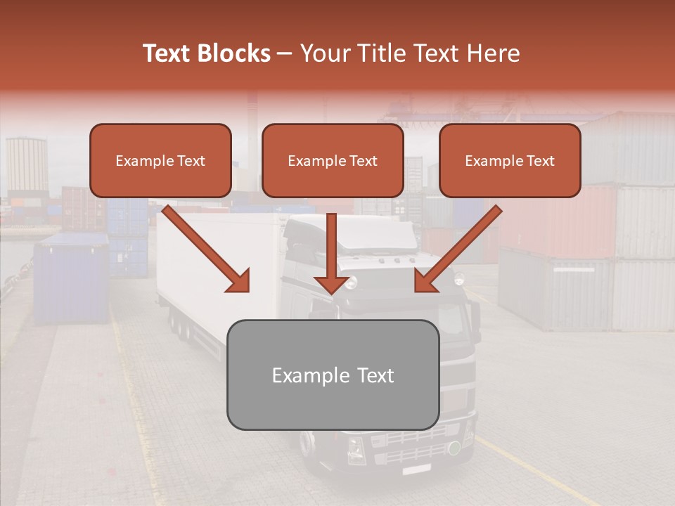 Driving Delivery Truck Vehicle PowerPoint Template