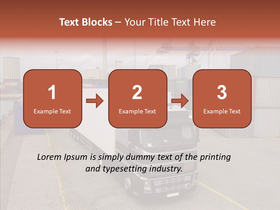 Driving Delivery Truck Vehicle PowerPoint Template