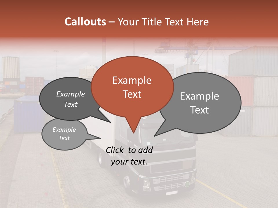 Driving Delivery Truck Vehicle PowerPoint Template