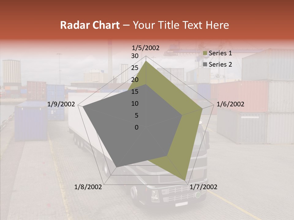 Driving Delivery Truck Vehicle PowerPoint Template