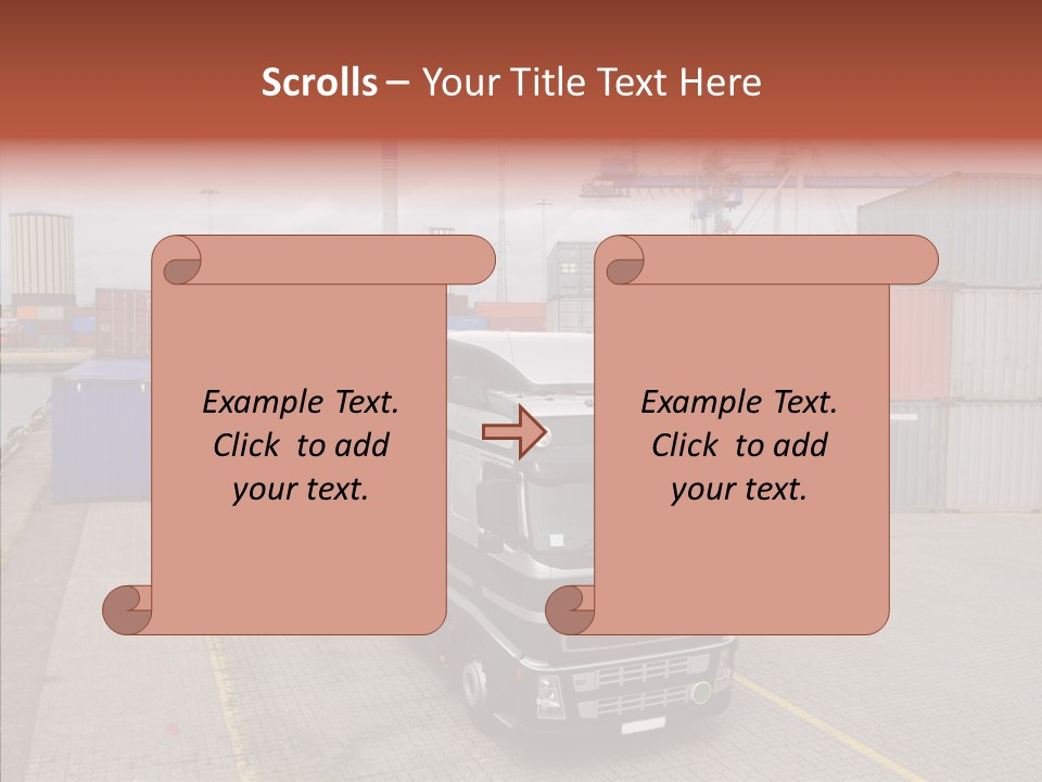 Driving Delivery Truck Vehicle PowerPoint Template