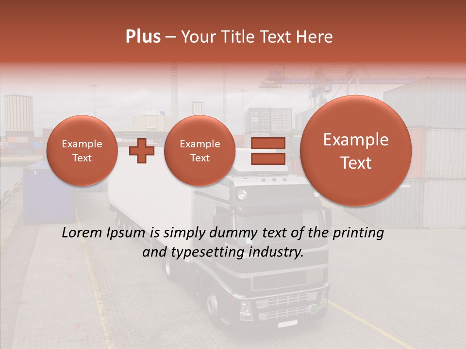 Driving Delivery Truck Vehicle PowerPoint Template