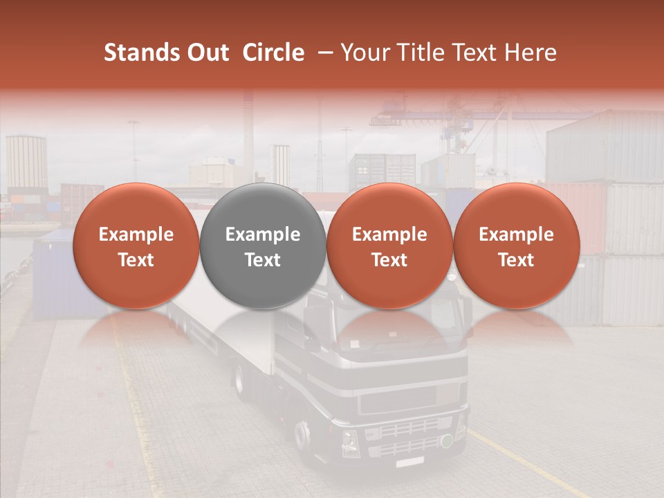 Driving Delivery Truck Vehicle PowerPoint Template