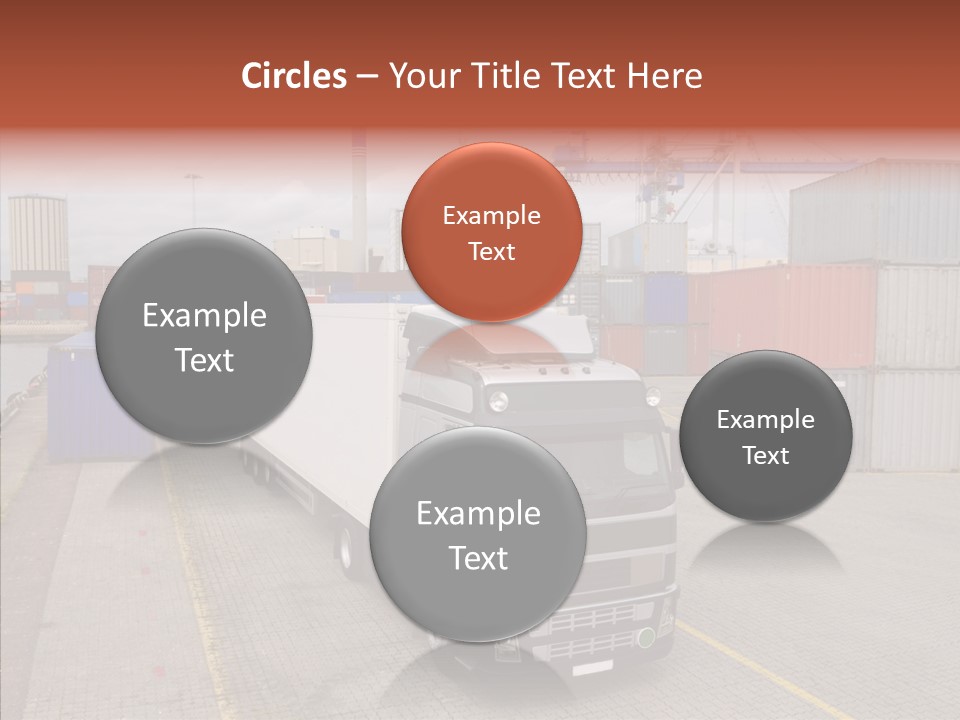 Driving Delivery Truck Vehicle PowerPoint Template