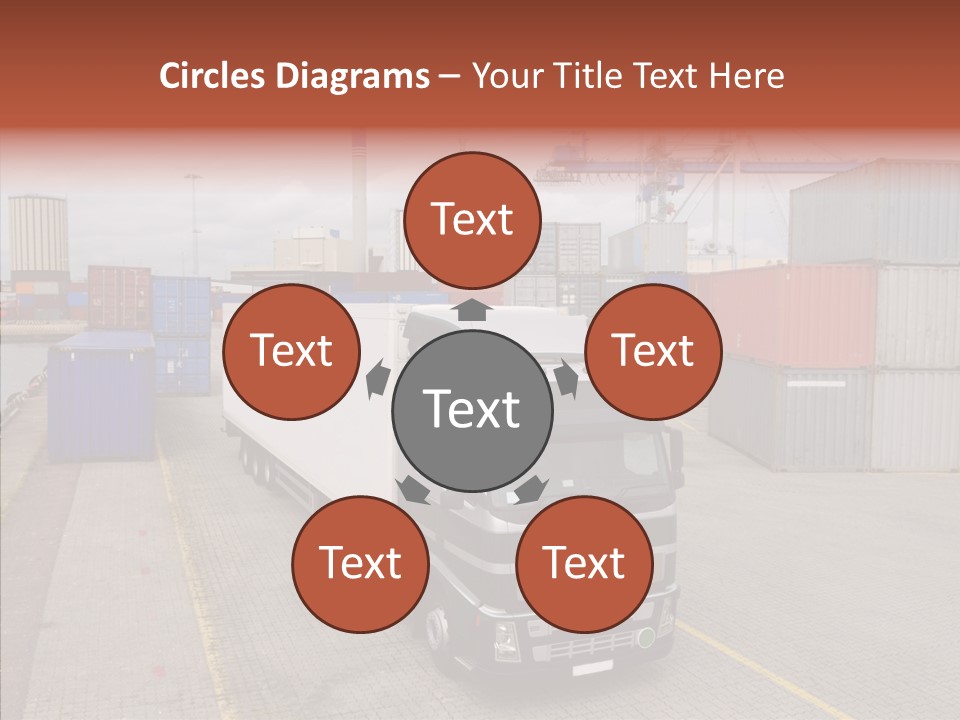 Driving Delivery Truck Vehicle PowerPoint Template