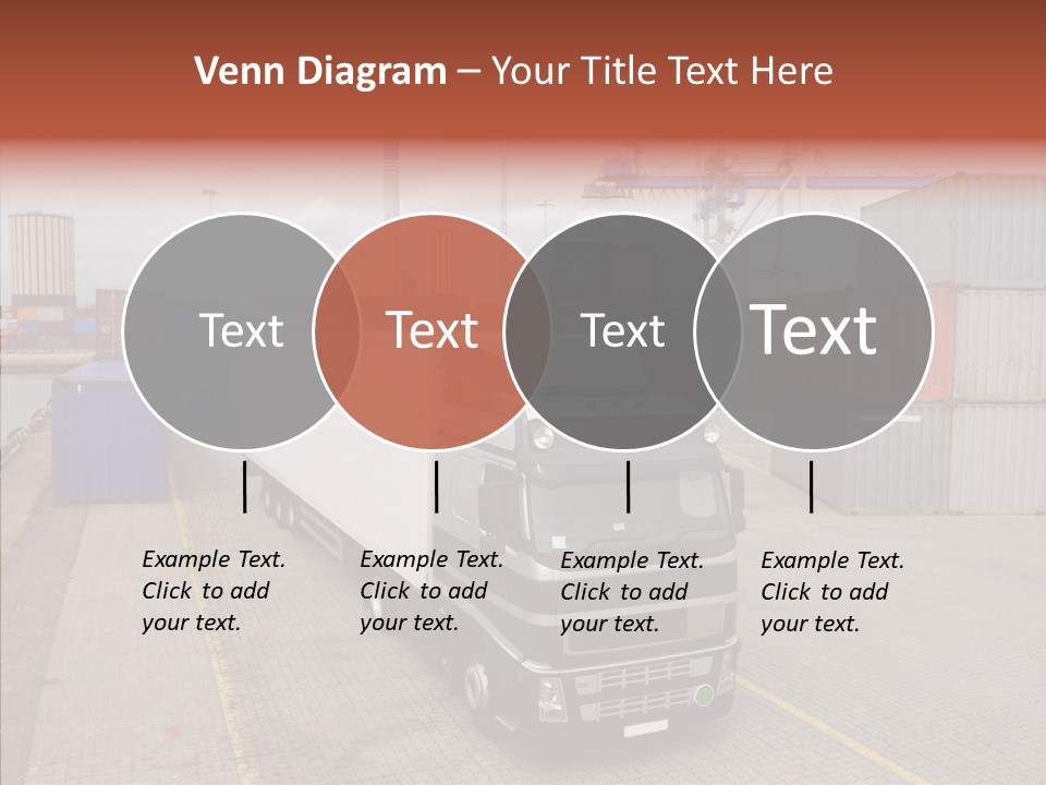 Driving Delivery Truck Vehicle PowerPoint Template