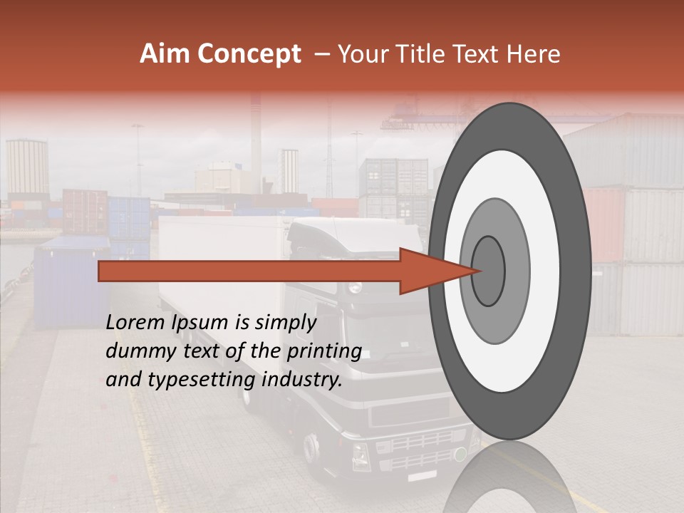 Driving Delivery Truck Vehicle PowerPoint Template