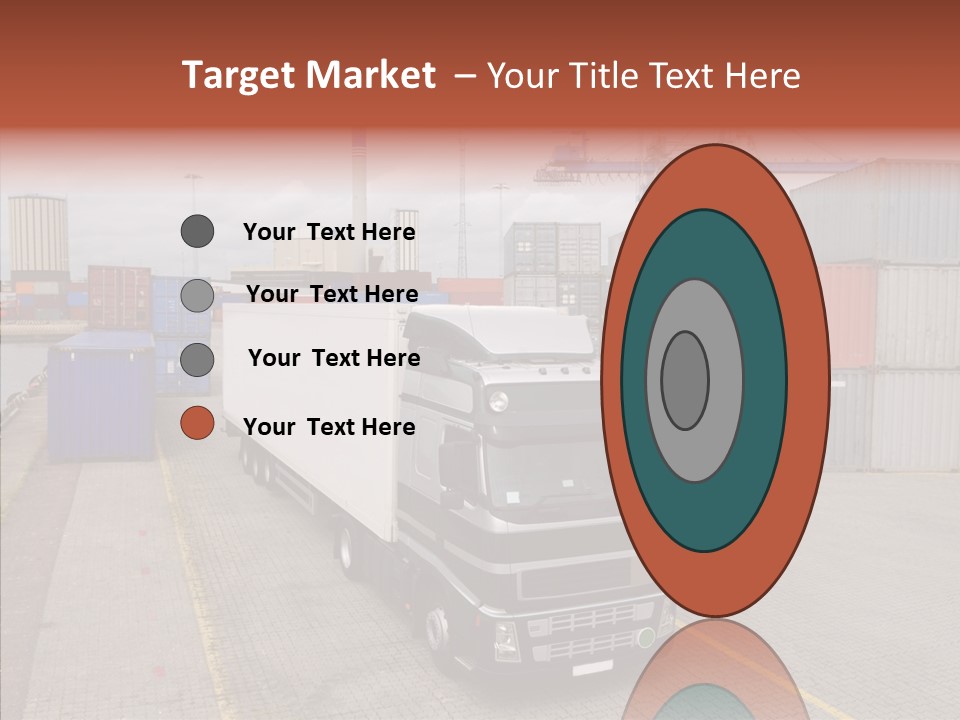 Driving Delivery Truck Vehicle PowerPoint Template