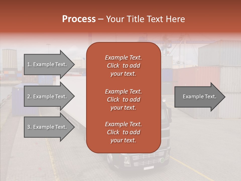 Driving Delivery Truck Vehicle PowerPoint Template
