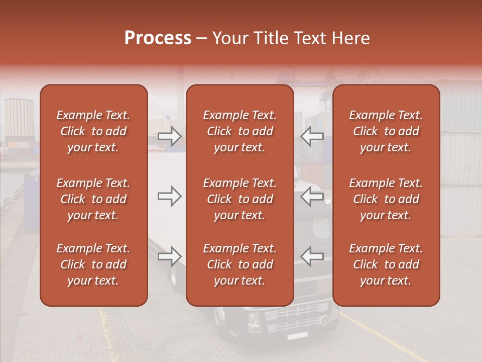Driving Delivery Truck Vehicle PowerPoint Template