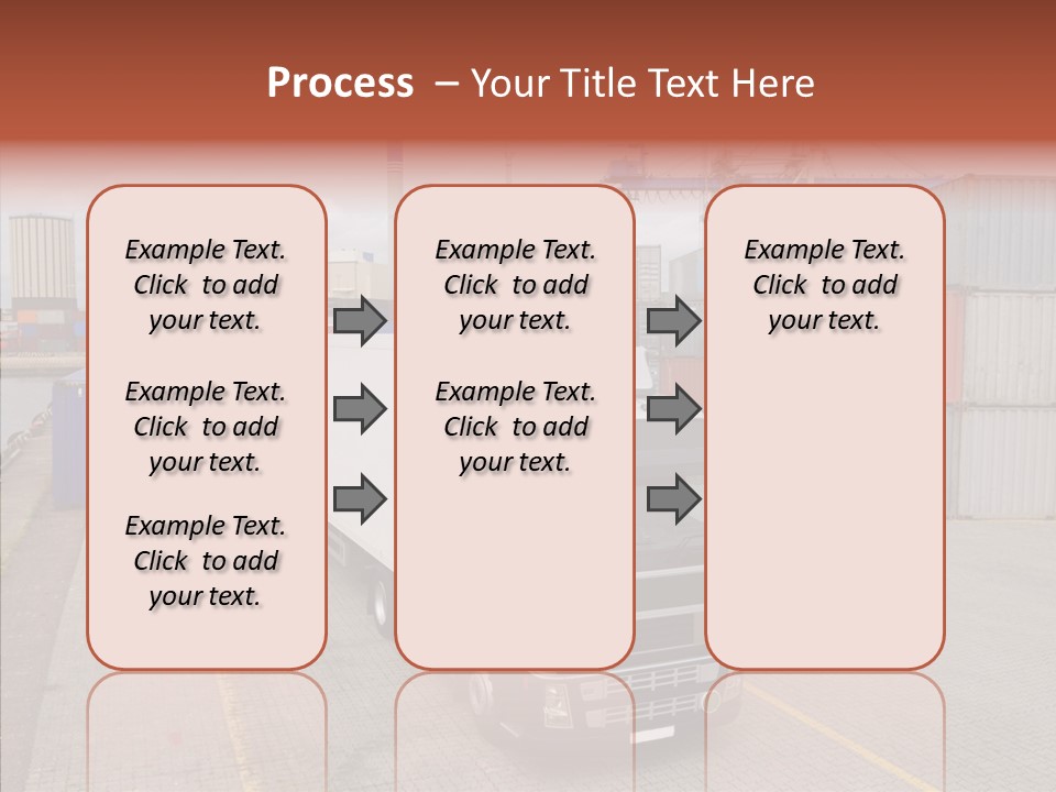 Driving Delivery Truck Vehicle PowerPoint Template