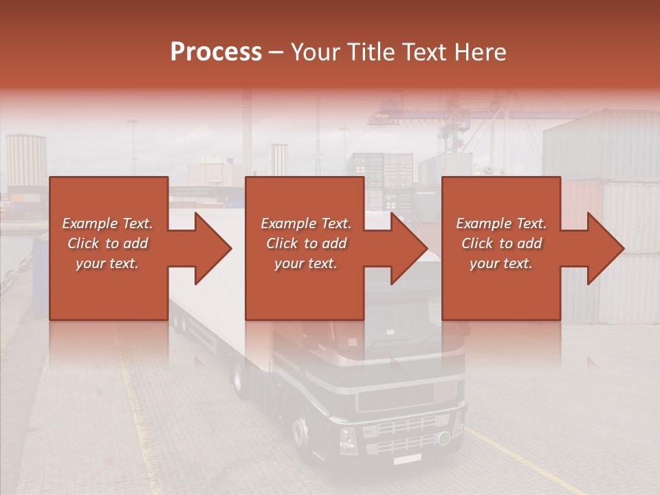 Driving Delivery Truck Vehicle PowerPoint Template