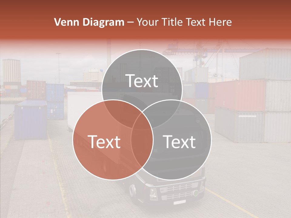 Driving Delivery Truck Vehicle PowerPoint Template