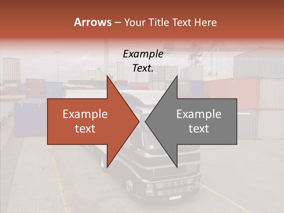 Driving Delivery Truck Vehicle PowerPoint Template