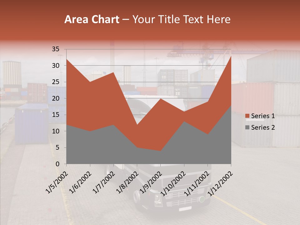 Driving Delivery Truck Vehicle PowerPoint Template