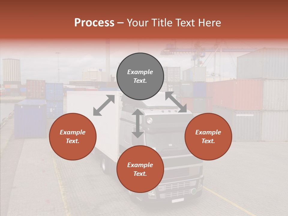 Driving Delivery Truck Vehicle PowerPoint Template