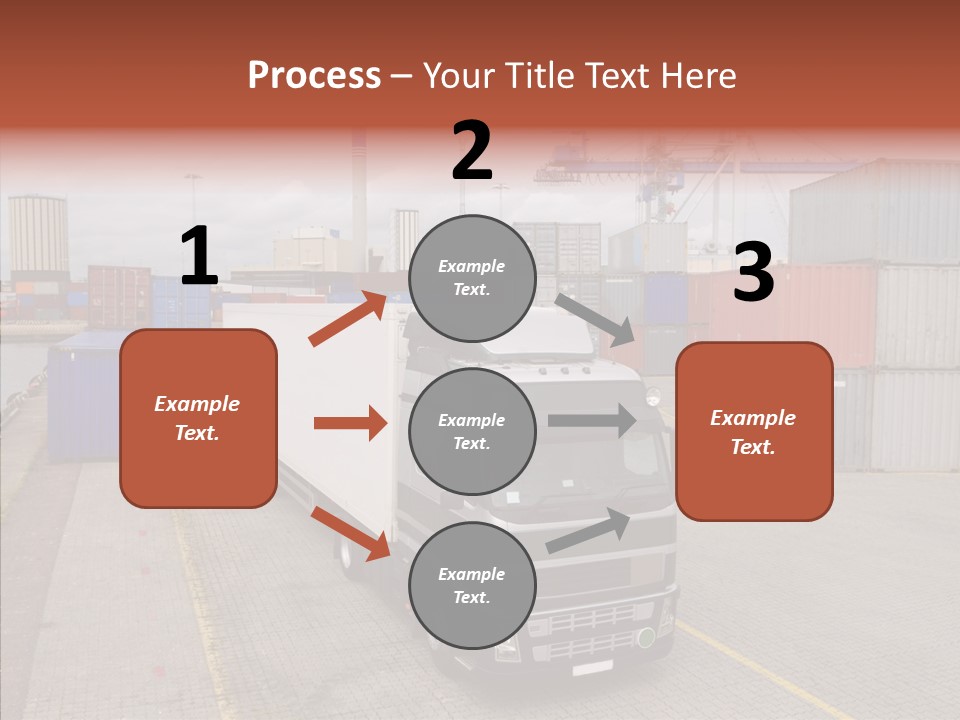 Driving Delivery Truck Vehicle PowerPoint Template