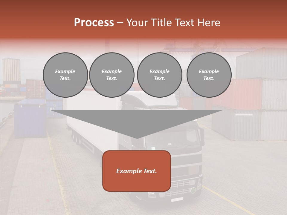 Driving Delivery Truck Vehicle PowerPoint Template