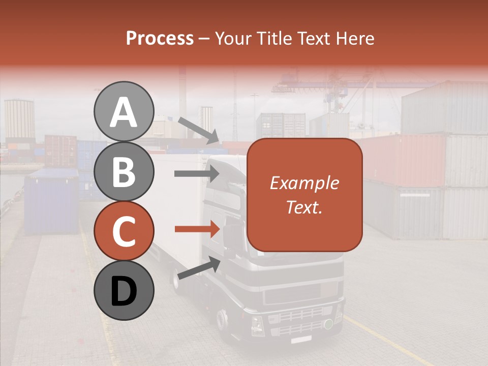 Driving Delivery Truck Vehicle PowerPoint Template