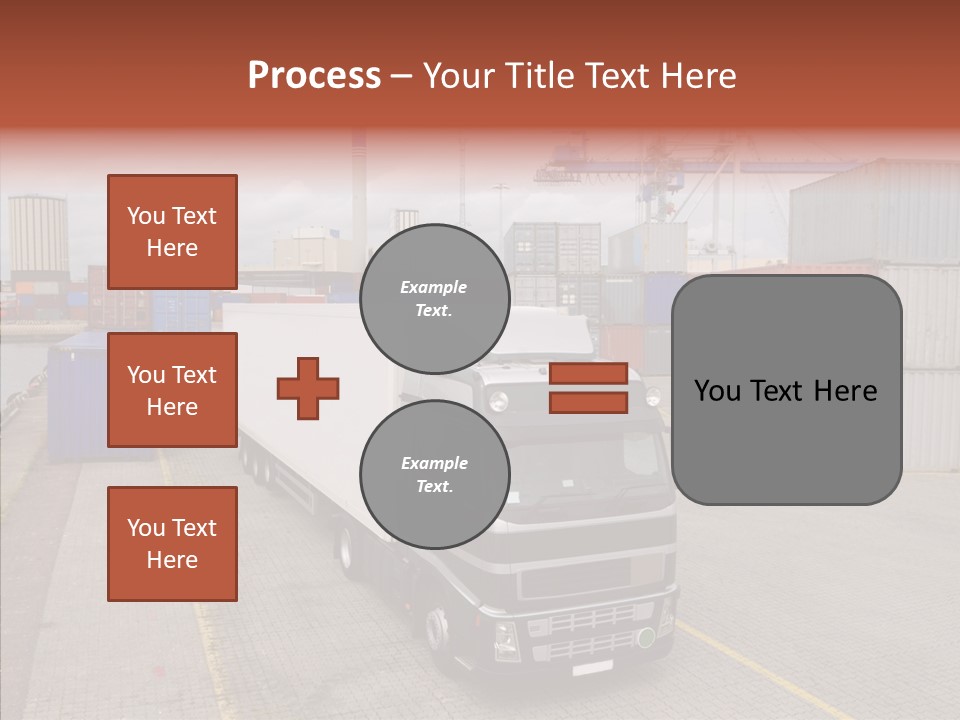 Driving Delivery Truck Vehicle PowerPoint Template