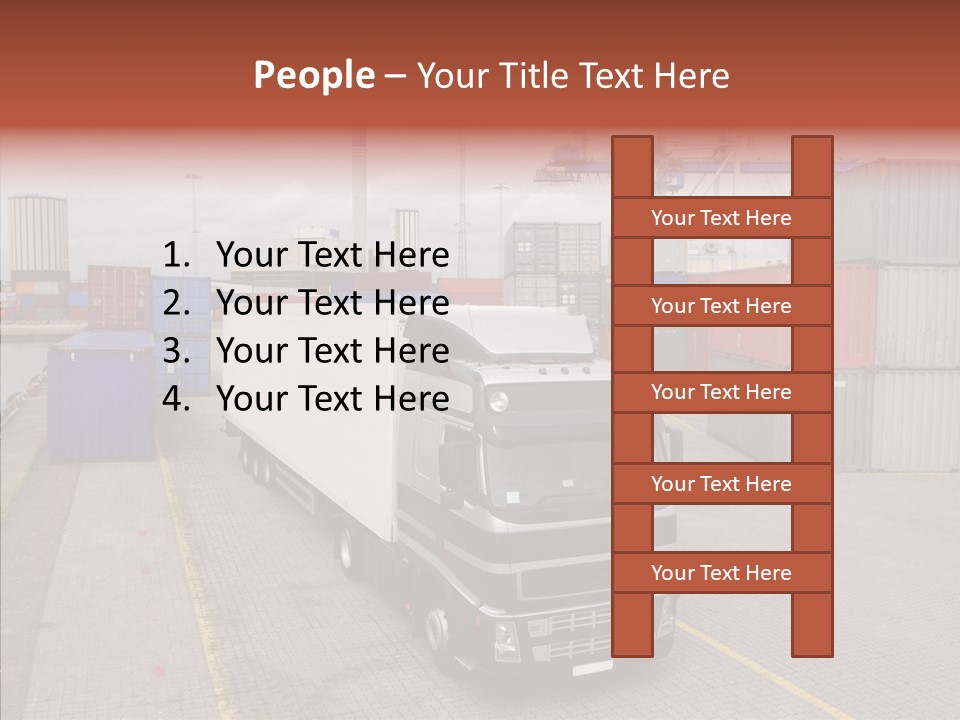 Driving Delivery Truck Vehicle PowerPoint Template