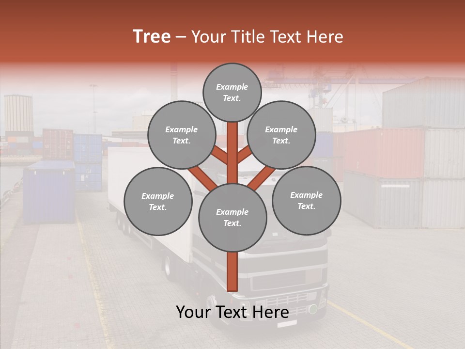 Driving Delivery Truck Vehicle PowerPoint Template